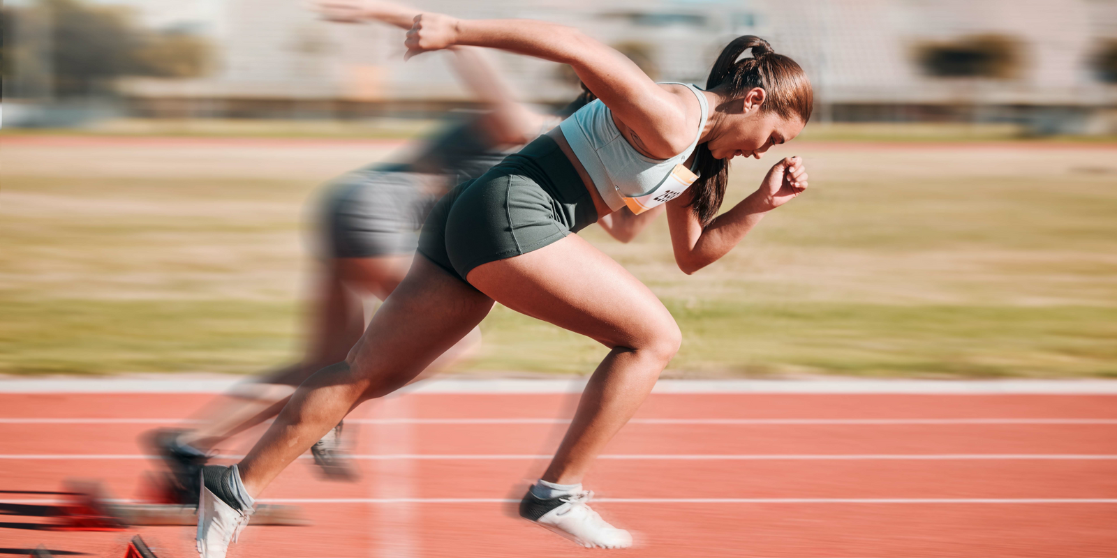 Female athlete running