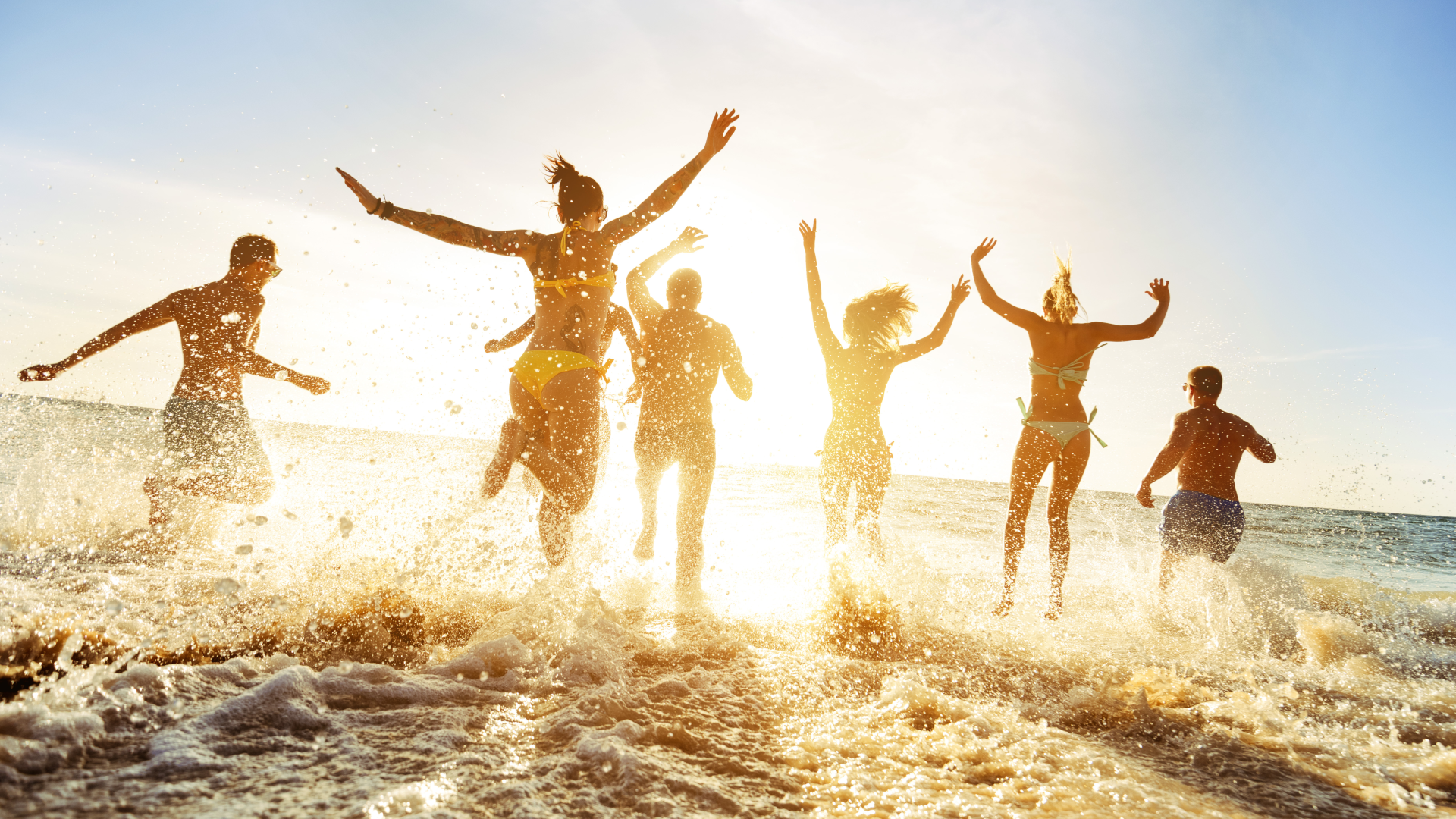 Fit and healthy people during summer