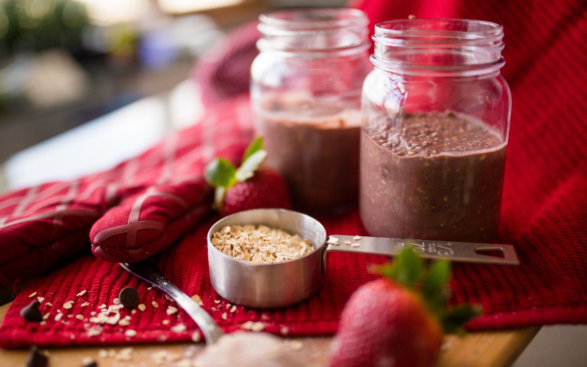 Chocolate brownie delight overnight oats