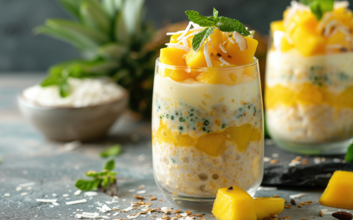 Tropical Vanilla Paradise overnight oats