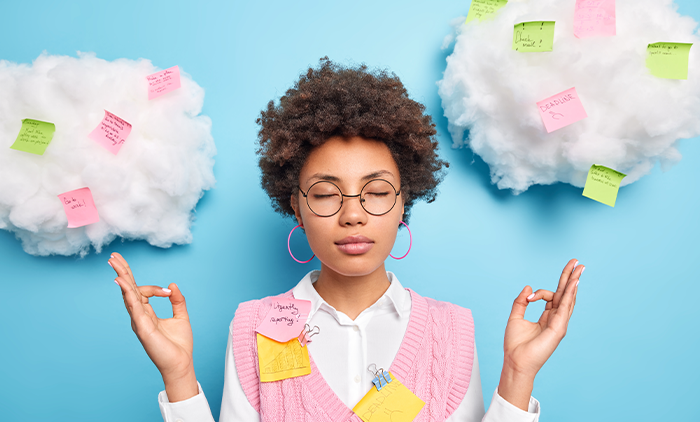 Woman dealing with mental health