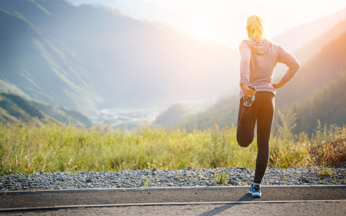 woman preparing to exercise