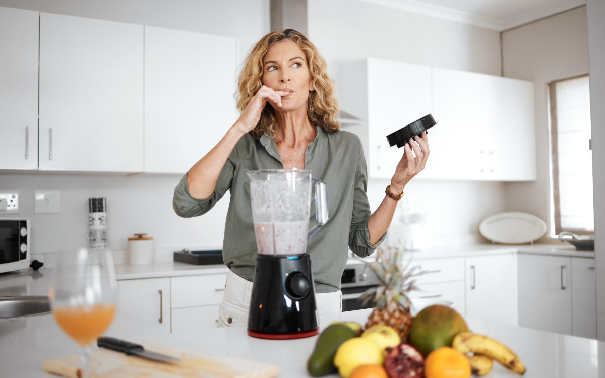 Woman losing weight sustainably