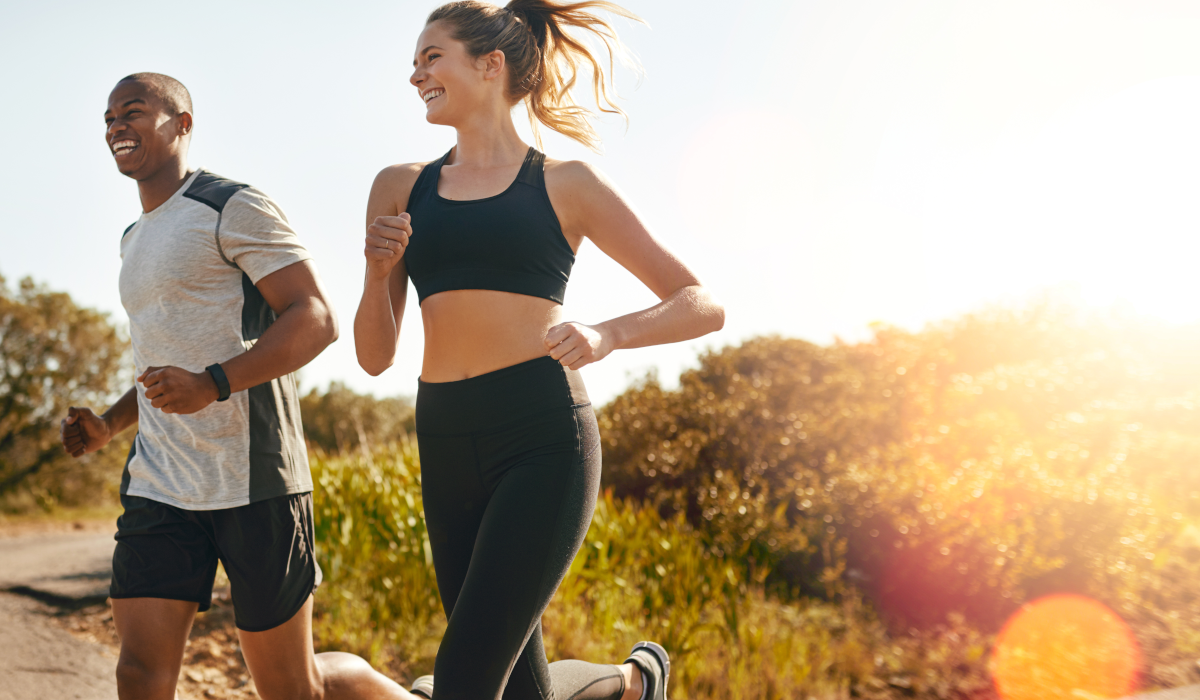 happy person working out